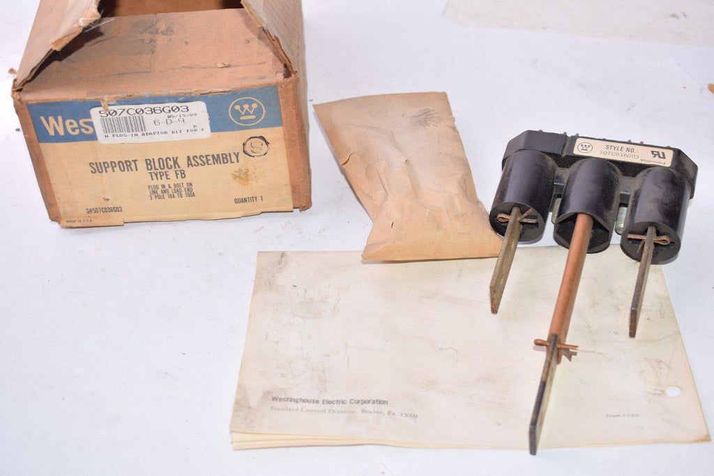 Westinghouse 507C036G03 Support Block Assembly Type FB Plug In & Bolt On