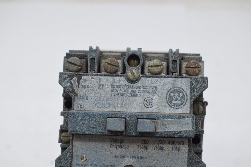 Westinghouse A200M1CACM A200 Series Motor Starter Contactor 27A Painte ...